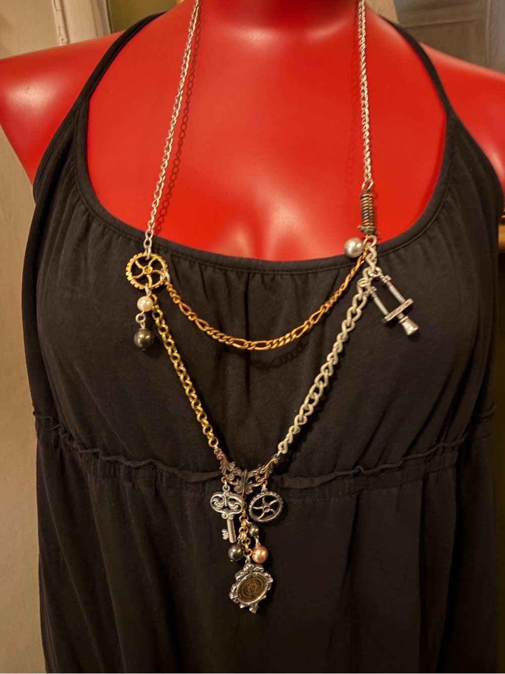 Alchemy Gothic Laboratory Chaterlaine Necklace Long